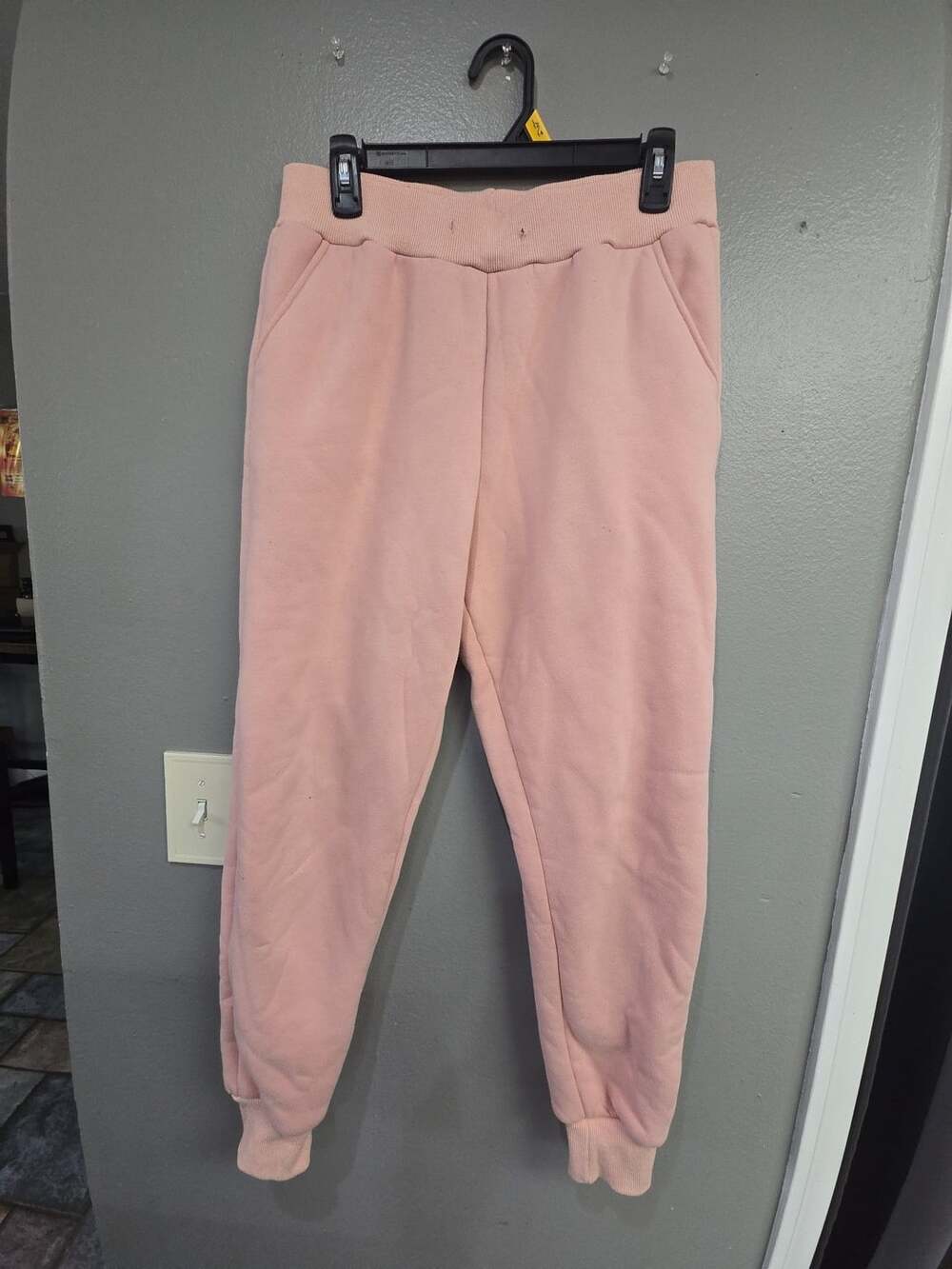 YeoKou Sherpa Lined Sweatpants Size M Pink Fleece Joggers